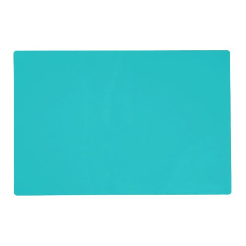 Solid color plain bright turquoise placemat