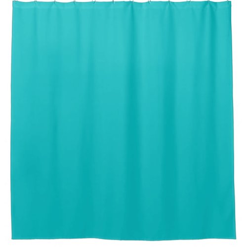 Solid color plain bright turquoise shower curtain