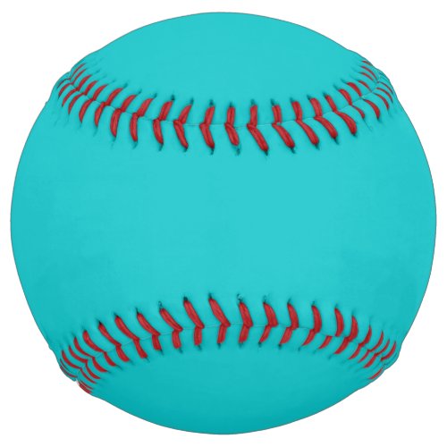 Solid color plain bright turquoise softball