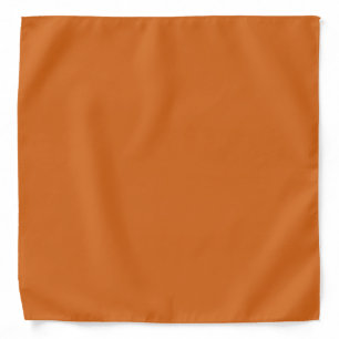 Solid color plain burnt orange cinnamon bandana