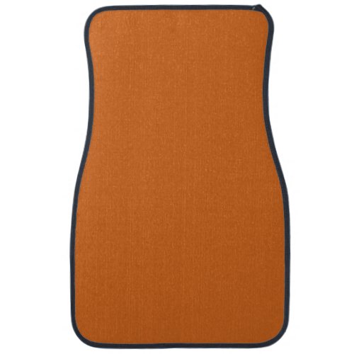 Solid color plain burnt orange cinnamon car floor mat