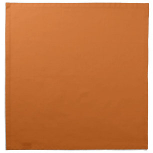 Solid color plain burnt orange cinnamon cloth napkin