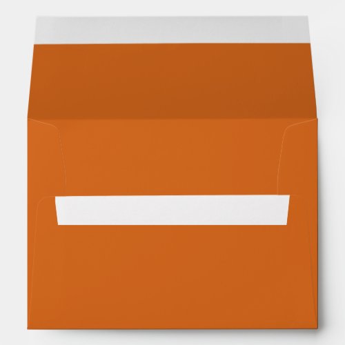 Solid color plain burnt orange cinnamon envelope
