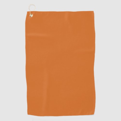 Solid color plain burnt orange cinnamon golf towel