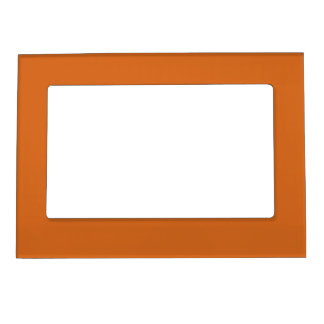 Solid color plain burnt orange cinnamon magnetic frame