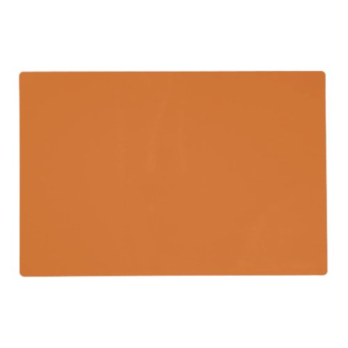 Solid color plain burnt orange cinnamon placemat
