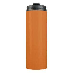 Solid color plain burnt orange cinnamon thermal tumbler