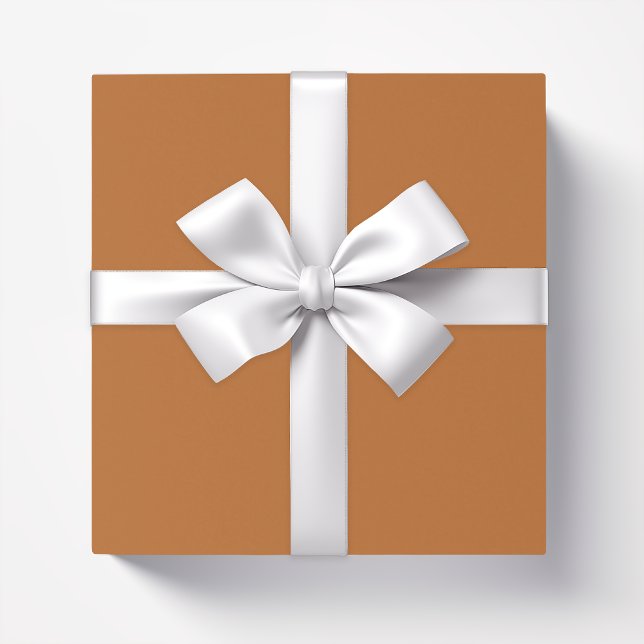 Solid color plain burnt orange cinnamon wrapping paper (Creator Uploaded)