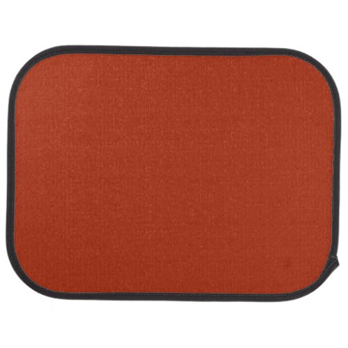 Solid color plain burnt orange red car floor mat