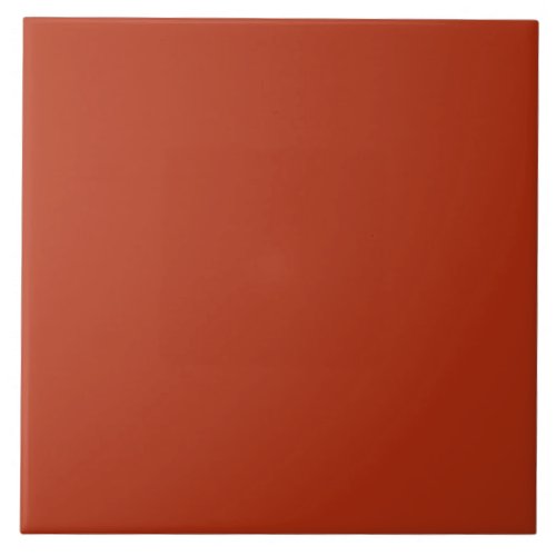 Solid color plain burnt orange red ceramic tile