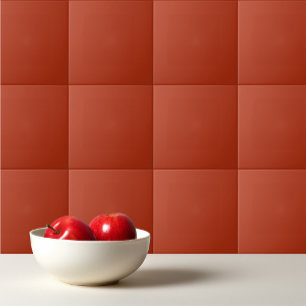 Solid color plain burnt orange red ceramic tile