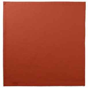 Solid color plain burnt orange red cloth napkin