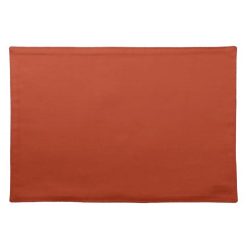 Solid color plain burnt orange red cloth placemat