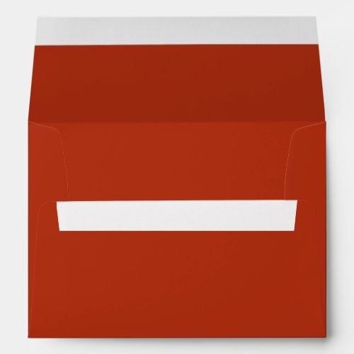 Solid color plain burnt orange red envelope