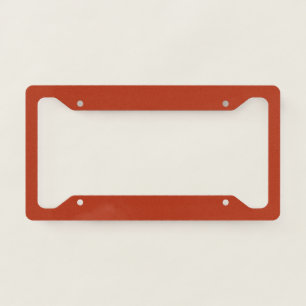 Solid color plain burnt orange red license plate frame