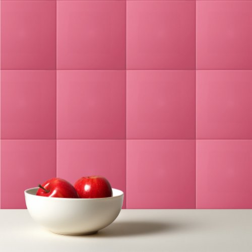 Solid color plain Camellia Rose pink Ceramic Tile