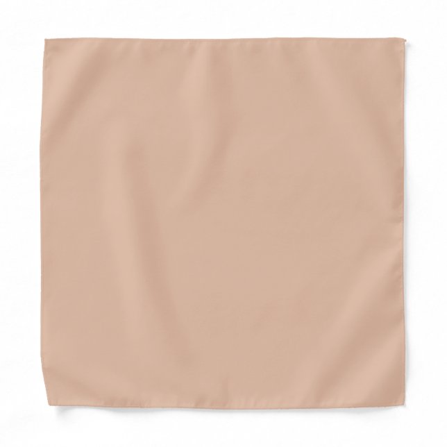 Solid color plain Cashmere beige Bandana (Front)