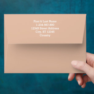 Solid color plain Cashmere beige Envelope