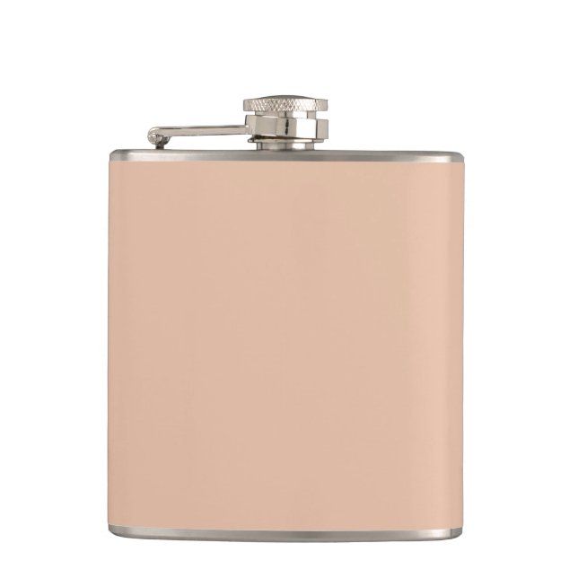 Solid color plain Cashmere beige Flask (Front)