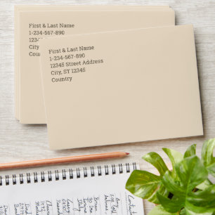 Solid color plain Champagne beige Envelope
