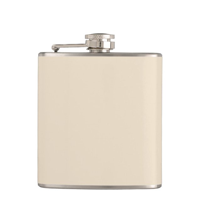 Solid color plain Champagne beige Flask (Front)