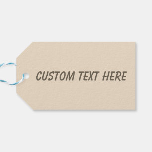Solid color plain Champagne beige Gift Tags