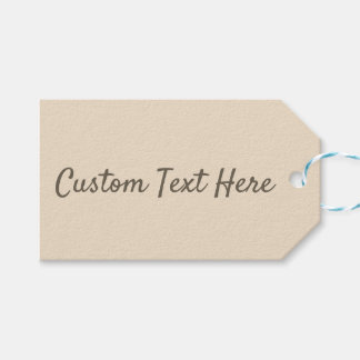 Solid color plain Champagne beige Gift Tags