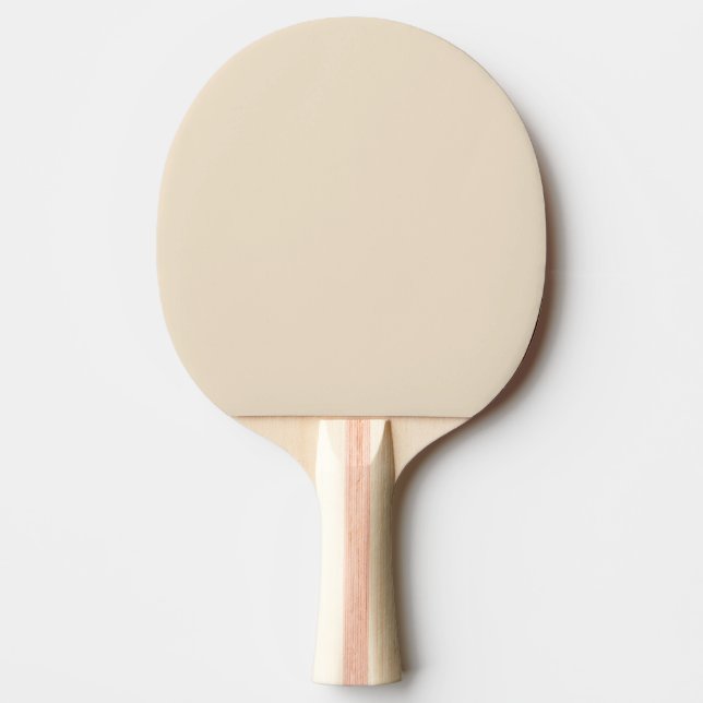 Solid color plain Champagne beige Ping Pong Paddle (Front)