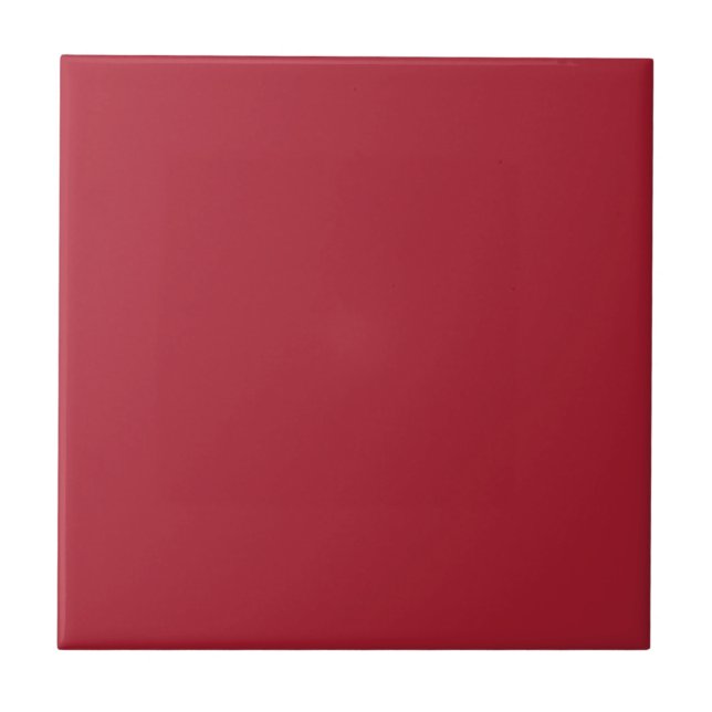 Solid color plain Christmas red Ceramic Tile (Front)