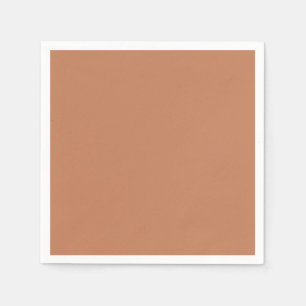 Solid color plain Copper brown Napkins
