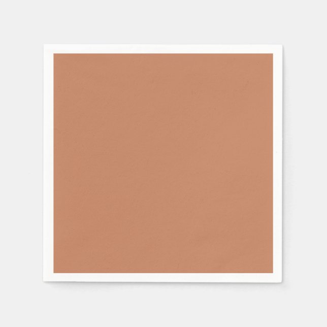 Solid color plain Copper brown Napkins (Front)