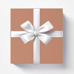 Solid color plain Copper brown Wrapping Paper