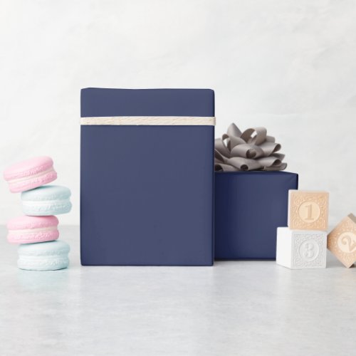Solid color plain dark Blue Depths Wrapping Paper