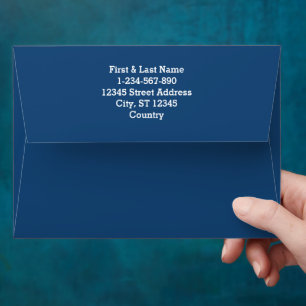 Solid color plain dark blue Winter night Skies Envelope
