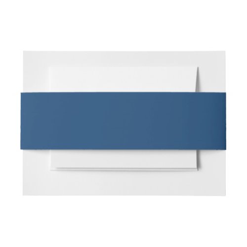 Solid color plain dark blue Winter night Skies Invitation Belly Band