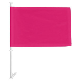 Solid color plain dark bright pink car flag