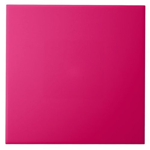 Solid color plain dark bright pink ceramic tile