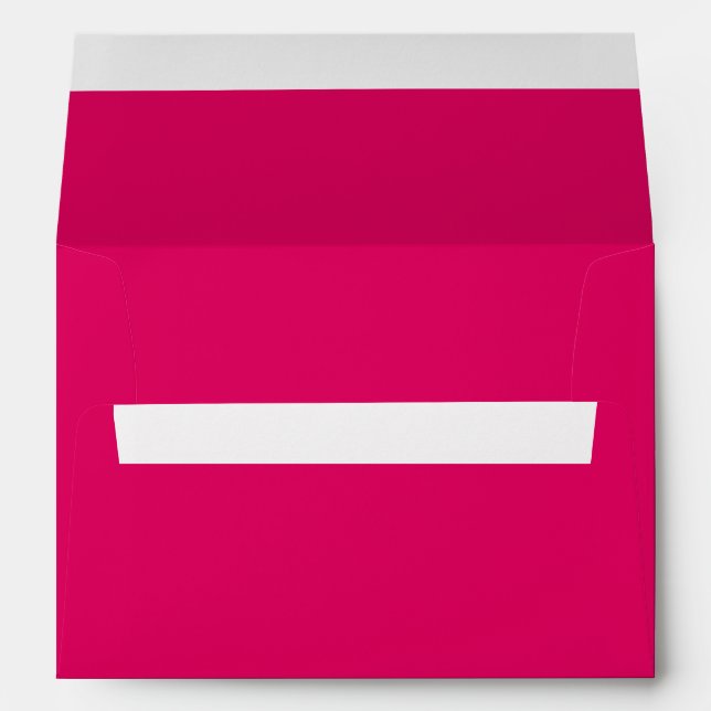 Solid color plain dark bright pink envelope (Back (Bottom))