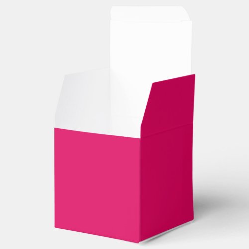 Solid color plain dark bright pink favor boxes