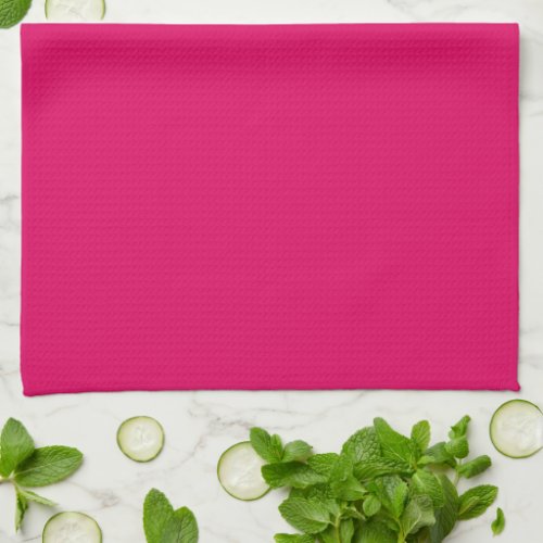 Solid color plain dark bright pink kitchen towel