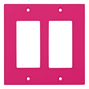 Solid color plain dark bright pink light switch cover