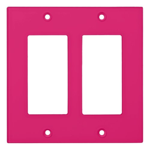 Solid color plain dark bright pink light switch cover