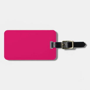 Solid color plain dark bright pink luggage tag