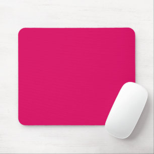 Solid color plain dark bright pink mouse pad