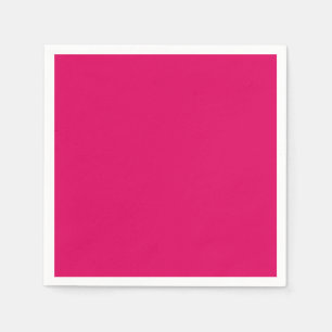 Solid color plain dark bright pink napkins