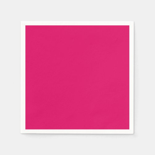 Solid color plain dark bright pink napkins