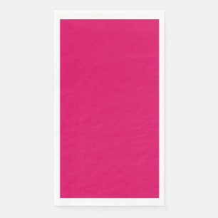 Solid color plain dark bright pink paper guest towels