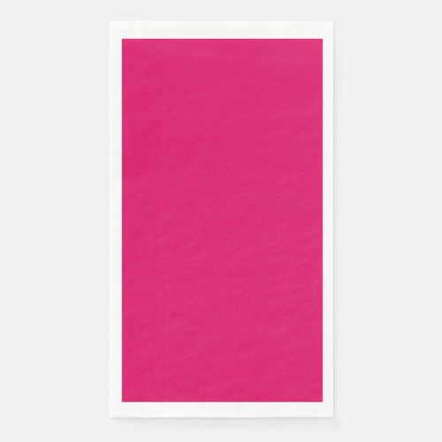 Solid color plain dark bright pink paper guest towels