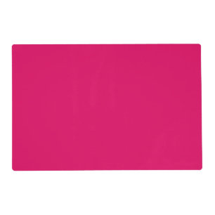 Solid color plain dark bright pink placemat