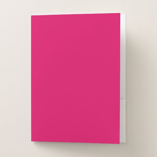 Solid color plain dark bright pink pocket folder